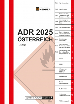 ADR 2025 Österreich mit Gefahrgutvorschriftensammlung & nationalen Vorschriften