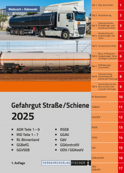 Gefahrgut Straße/Schiene 2025 - 1. Auflage - mit ADR/RID und Gefahrgutvorschriftensammlung