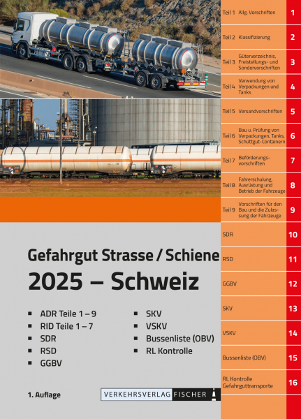 ADR/RID 2025 Schweiz mit nationalen Vorschriften